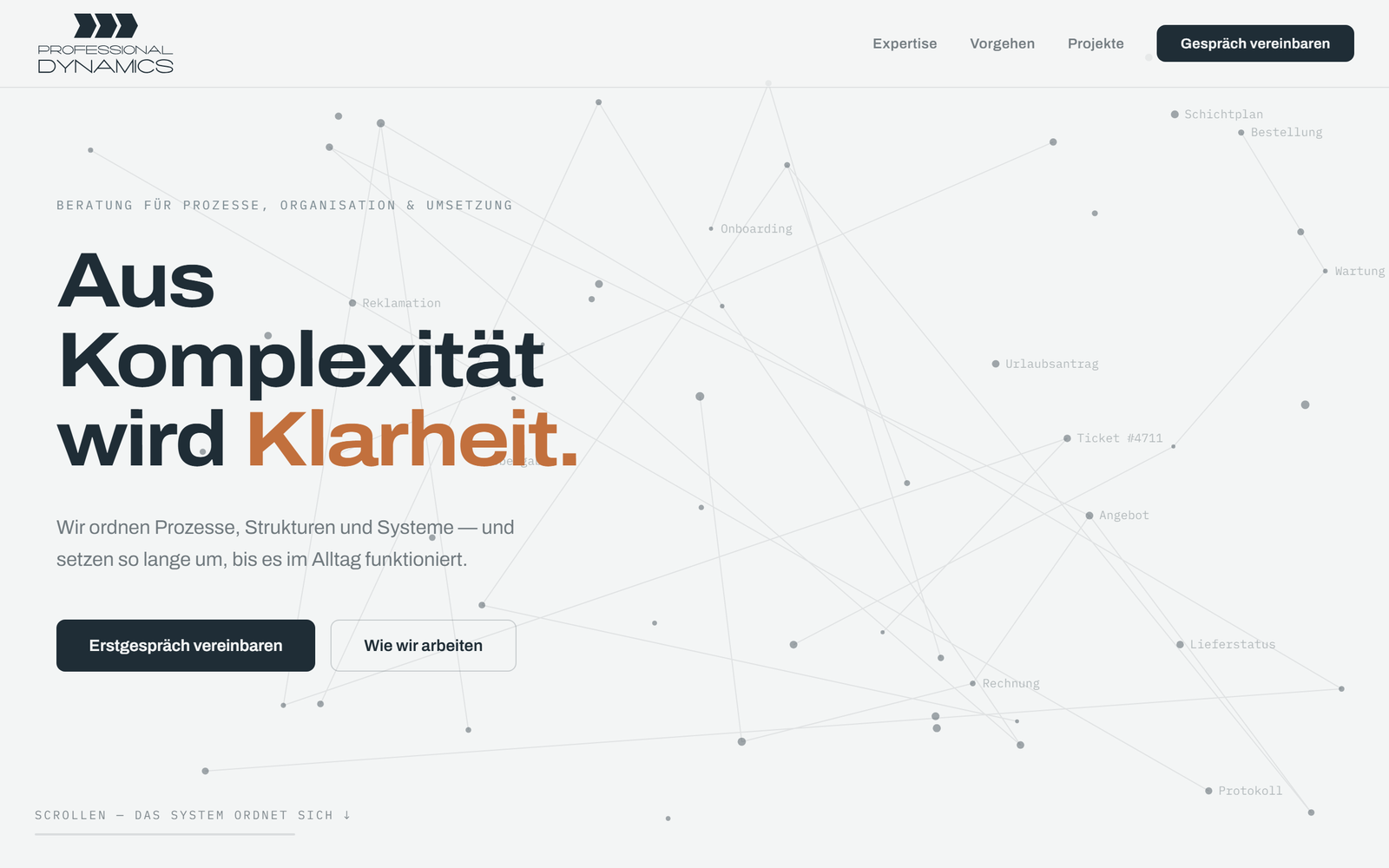 Startseite von Professional Dynamics